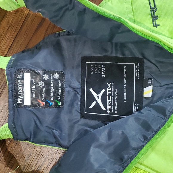 Arctix Bright Green Snow Bibs with Adjustable Straps - Picture 4 of 6